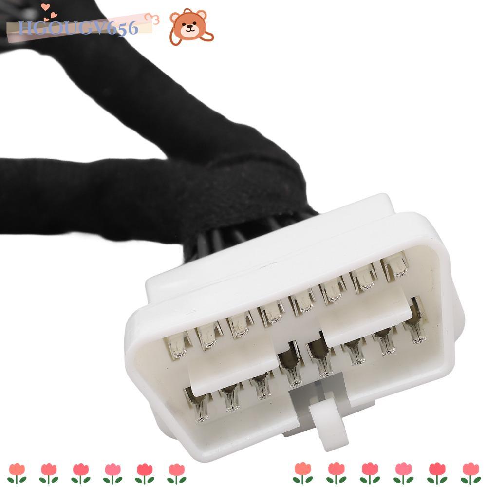 HGOUGVT OBD2 สายต่อ, ABS 16Pin OBD2 Splitter Cable, แบบพกพา Universal 0.15m OBD2 Y สาย Auto Shop