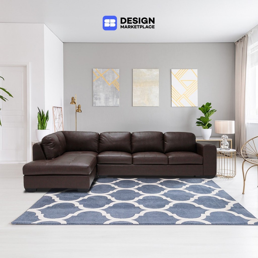 SB Design Square โซฟาเข้ามุมซ้าย รุ่น Timmer สีน้ำตาล (317x216x83 ซม) แบรนด์ SOFA SOLUTIONS