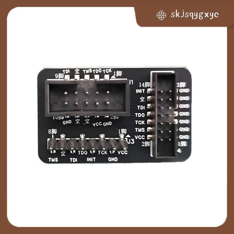 skjsqygxycAdapter Board 2.54mm 10P to 2.0mm 14P อะแดปเตอร์ดาวน์โหลด Debugger โปรแกรมเมอร์เดี่ยวแถว 8