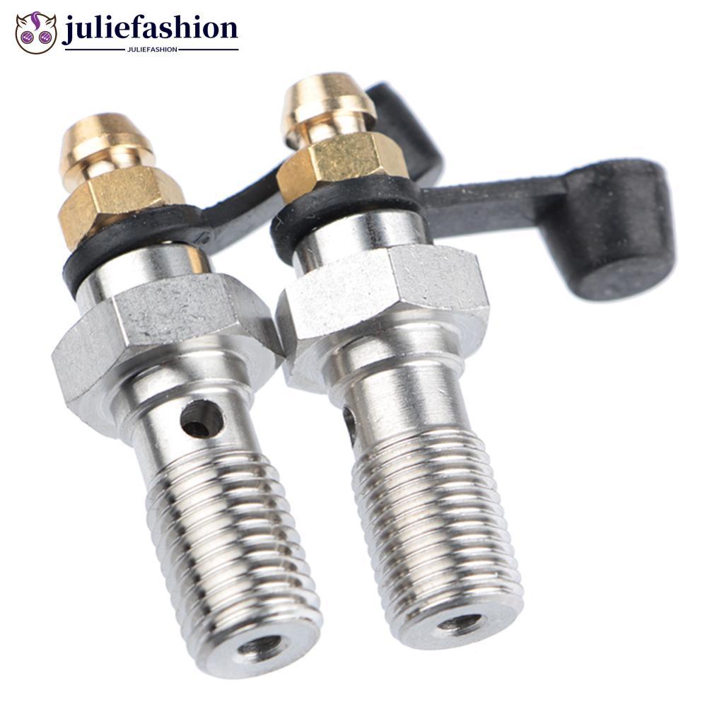 JULIEFASHION M10x1.25 รถจักรยานยนต์ Universal เบรค Bleed สกรูกันฝุ่นสําหรับสกู๊ตเตอร์ ATV E-Bike Cal