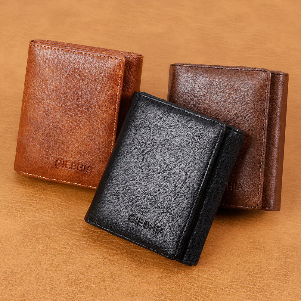 ขายร้อน [ราคาขายส่ง] 2026 Cross-Border Retro Business Mens Wallet Mens High-End Large-ความจุ 30% Off