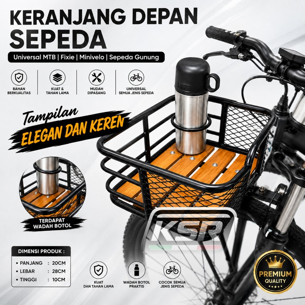 Federal Universal Folding MTB Bike Front Basket