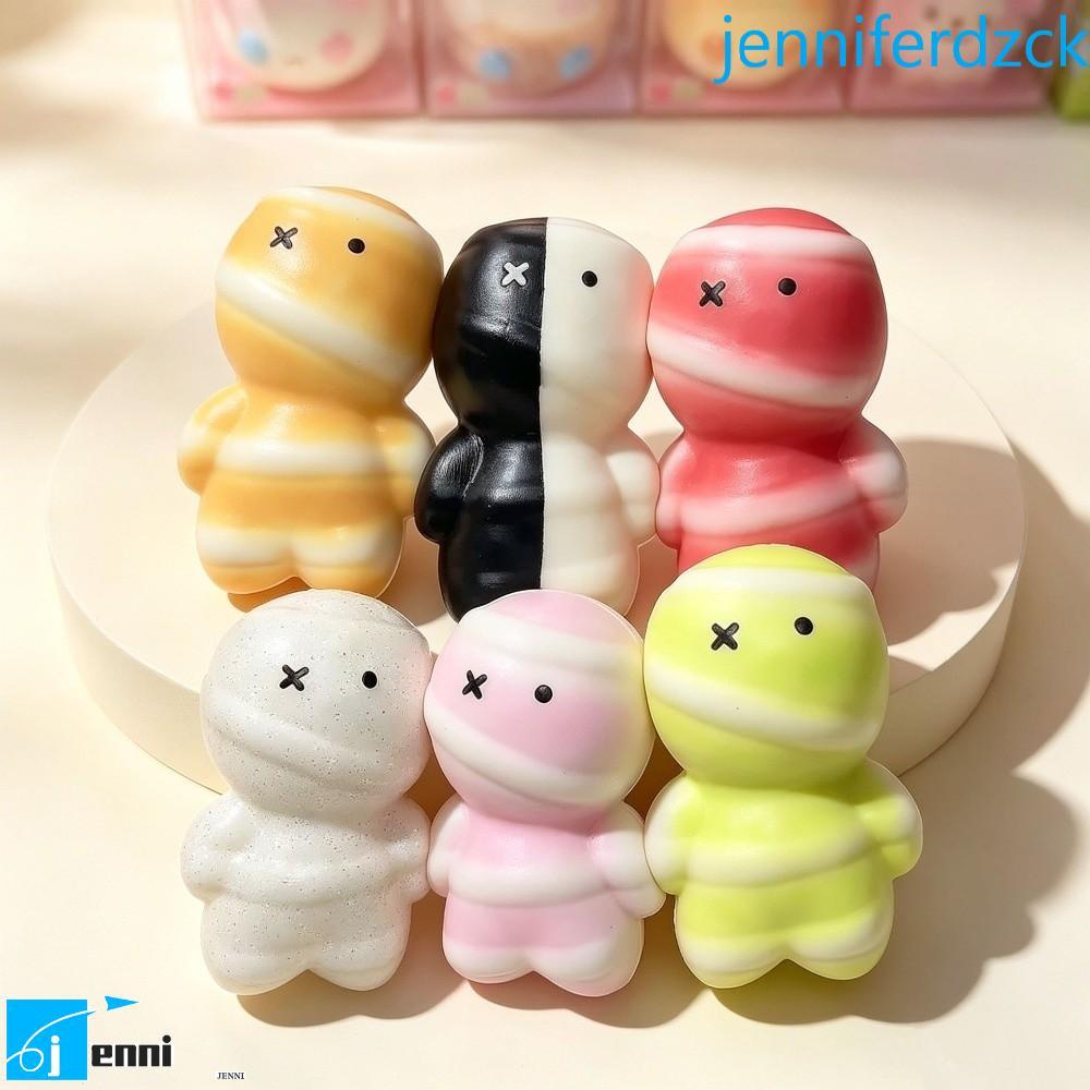 JENNIFE Mummy Squishy นุ่มกด Mummy Squeezable ของเล่น, Fidget ของเล่นชื้นน่ารักตลก Mummy ช้า Rebound