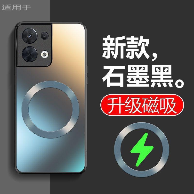 OPPOreno8 เคสโทรศัพท์ reno8pro+Magnetic Frosted เคสป้องกันพรีเมี่ยมรวมทุกอย่างกันกระแทก 5g GW1W