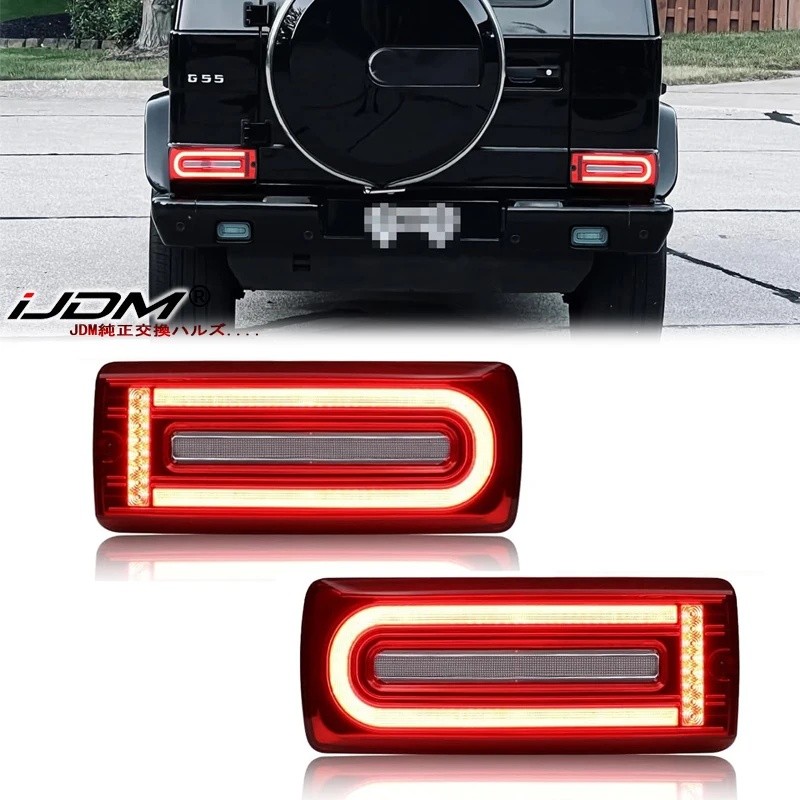 JPNP สําหรับ Mercedes W463 G-Class Gclass G Class AMG 1990-2018 ไฟท้ายไฟเลี้ยวเบรคหมอกโคมไฟรถ LED ท้
