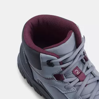 Decathlon Women’S Hiking Boots - Nh100 Mid รองเท้าหุ้มข้อผู้หญิงสำหรับใส่เดินป่า รุ่น Nh100 - Grey