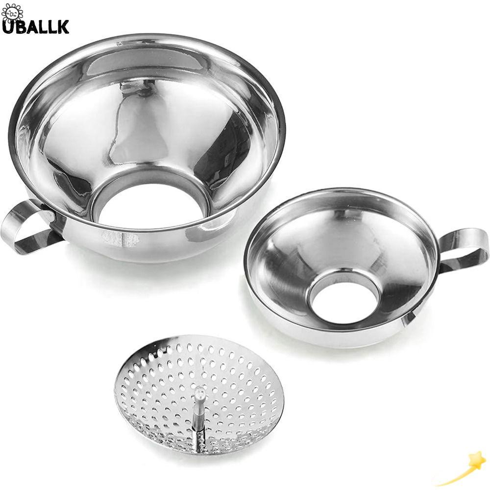 UBALLK Canning Funnel, Multi-Functional Liquid Filter Wide Mouth Funnel, Stainless Steel Wide Mouth 