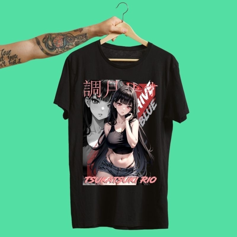 เสื้อยืดอนิเมะ Tsukatsuki Rio/เสื้อยืด Blue Archive
