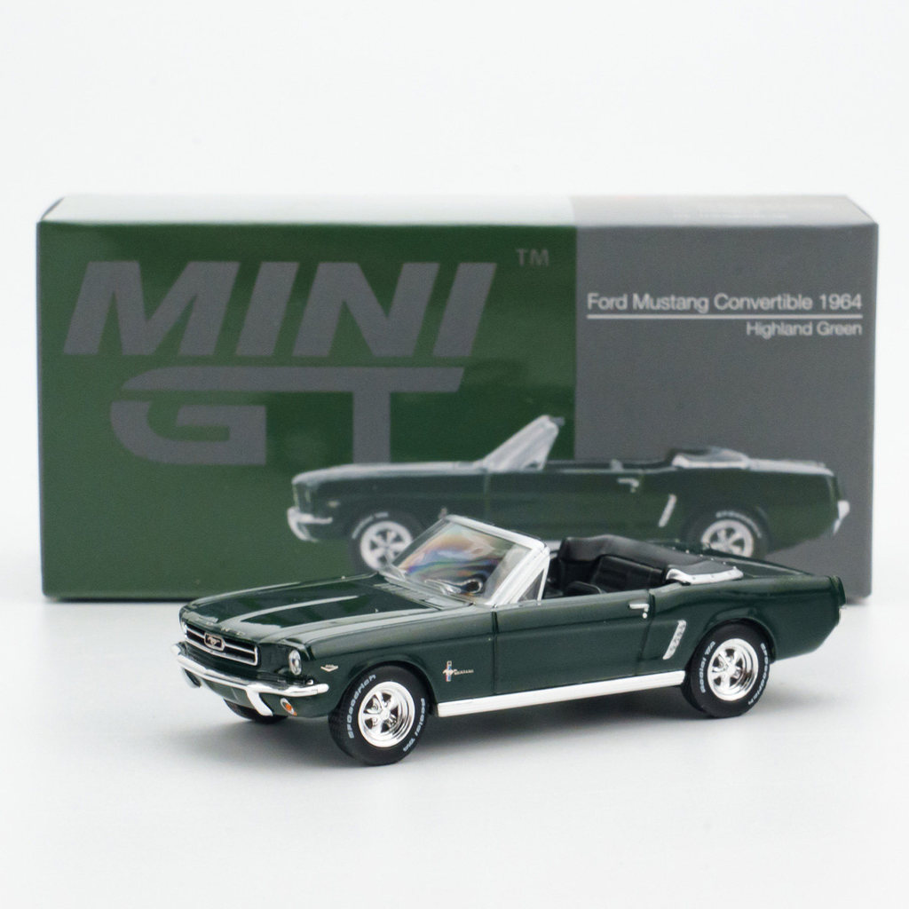 [โมเดลรถ] 1964 Ford Mustang Ford Mustang Ford Mustang Convertible MINIGT 1: 64 1166 โมเดลรถโลหะผสม