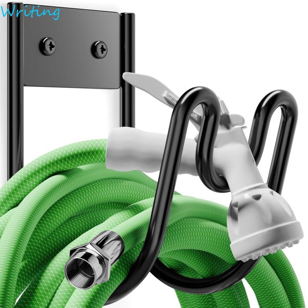 WRITING ที่วางท่อสวน, Rust Proof Wall Mount ชั้นวางท่อน้ํา, ชั้นวางท่อทนทานมัลติฟังก์ชั่สายไฟขยายเก็บ Flex ท่อแขวนสวน