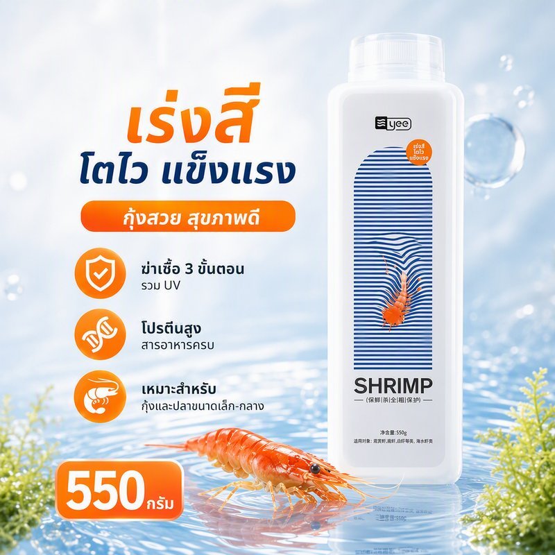 อาหารปลา กุ้งน้ําเกลือถนอม อาหารเปิดปาก ปลาเล็ก ปลาหางนกยูง ปลากัด ปลาทอง 360 550 กรัม