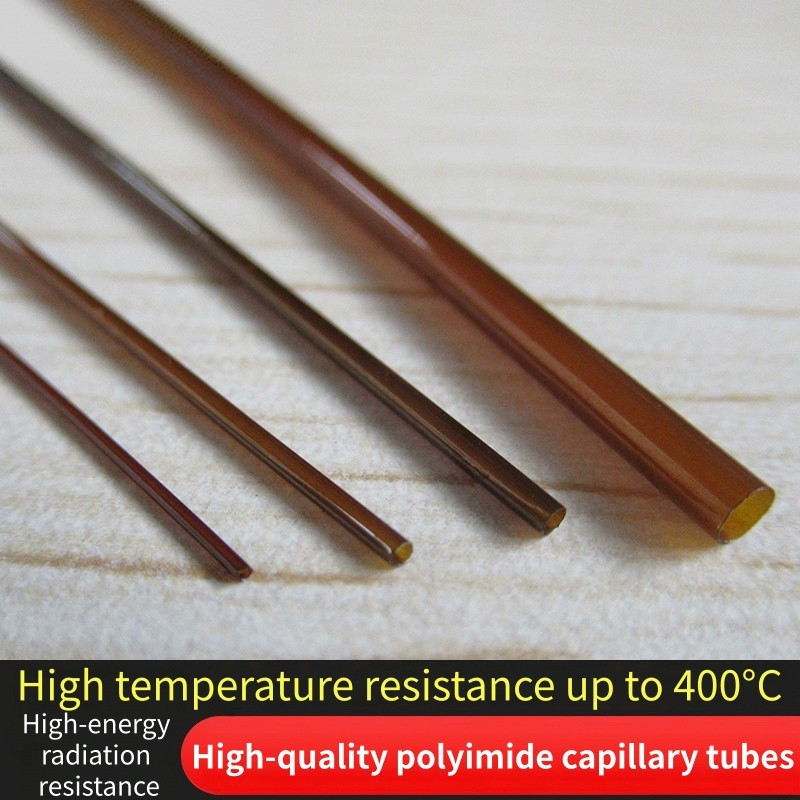อุณหภูมิสูง 400℃ Seamless PI Polyimide Capillary Tube ทังสเตนเข็ม Extrusion Insulation Sleeve