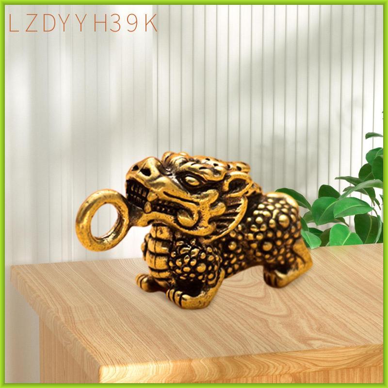 [lzdyyh39k] 2-6 แพ็คทองเหลือง Kylin พวงกุญแจจี้เครื่องประดับแขวนที่ทนทาน Kylin เครื่องประดับ