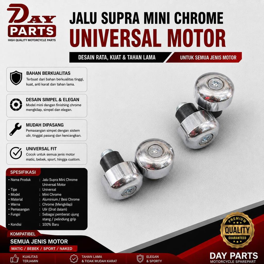SUPRA MINI CHROME UNIVERSAL รองเท้ามอเตอร์ไซค์