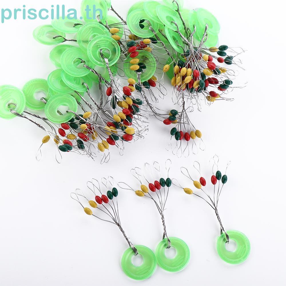 PRISCILLA 600 ชิ้นรูปไข่ลอย Mini 600 ชิ้น 100 กลุ่มลอยยาง Bobber Stopper ตกปลาลอยถั่วปลาคาร์พอุปกรณ์ตกปลาปลาถั่ว