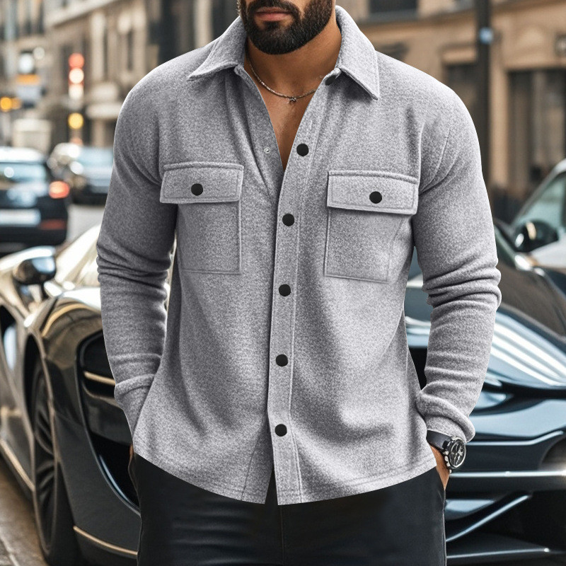 ZONE ขายร้อนผู้ชายลําลองแฟชั่น Slim-fit Jacket Top
