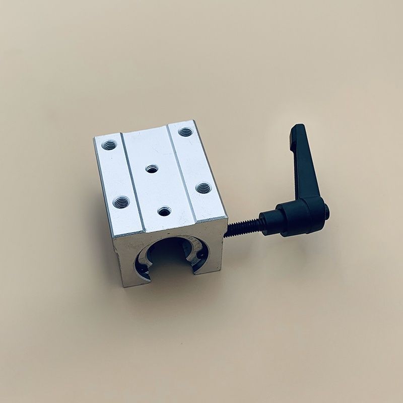 ตําแหน่งล็อครางตรงเพลาออปติคอลอลูมิเนียมสนับสนุนแหวนยึดเปิด SBR16SBR20 25 3035 Slider 4HEU