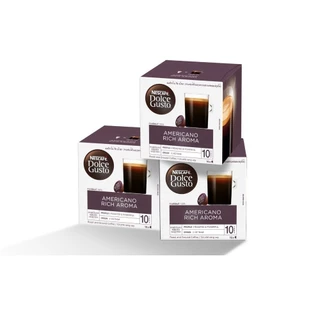 NESCAFE DOLCE GUSTO เนสกาแฟ โดลเช่ กุสโต้ Americano Rich Aroma อเมริกาโน่ ริช อโรม่า 16แคปซูล/กล่อง (3กล่อง)
