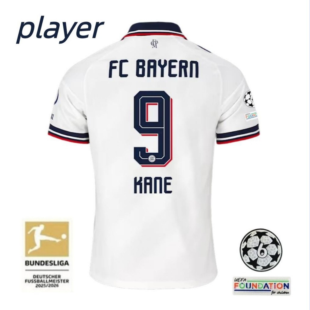 Player Issue Bayern Munich 26/27 Mens Away Football Jersey Short Sleeves Shirt 9 KANE