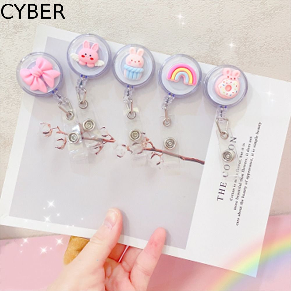 CYBER ID Card Clips ABS School Card Holder Nurse Doctor Name Tag Cartoon Name Card Holder