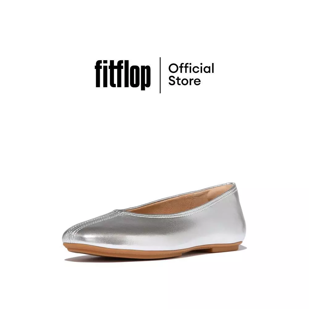 FITFLOP DELICATO HIGH-CUT BALLET FLATS รองเท้าทรงบัลเล่ต์ผู้หญิง รุ่น A0P-011 สี SILVER