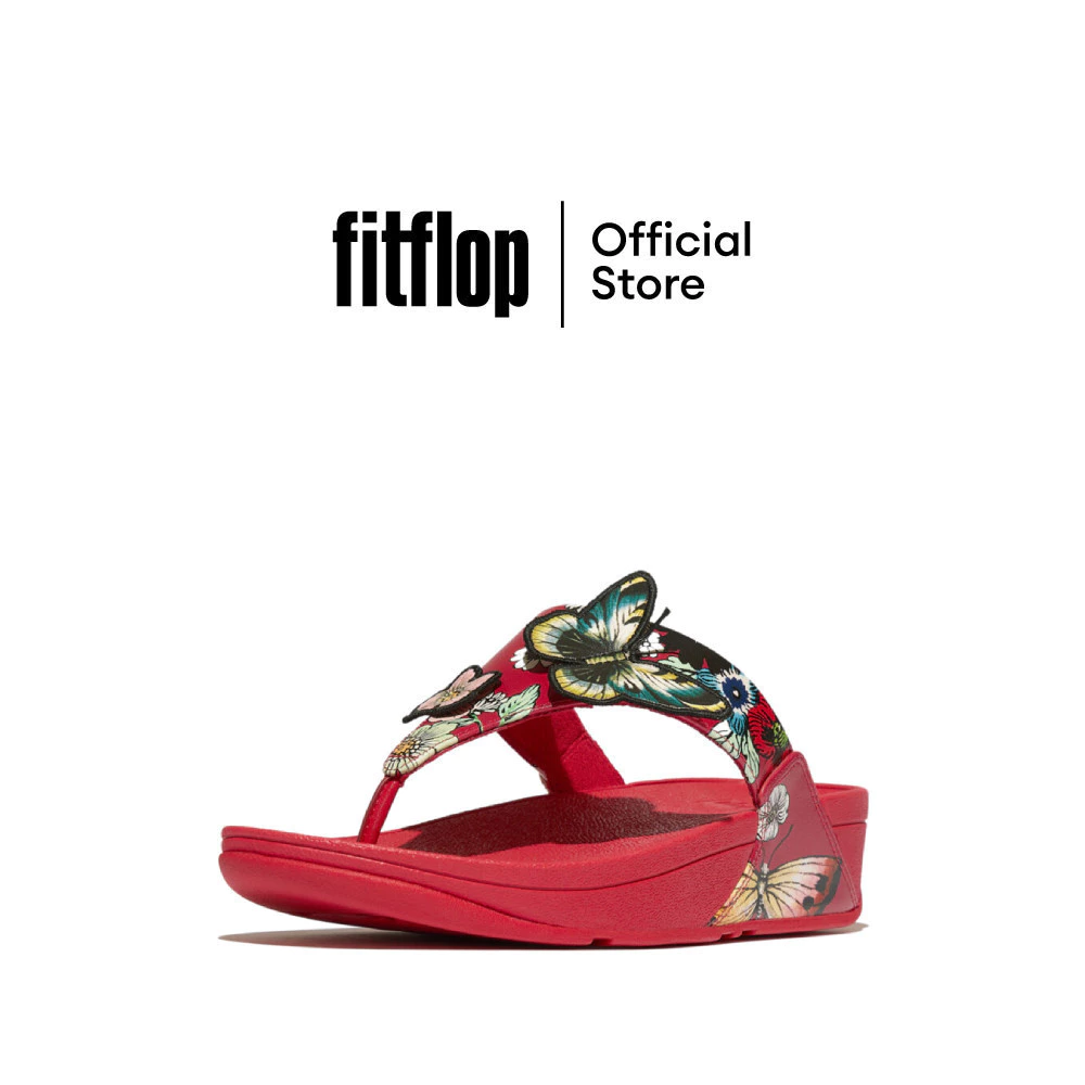FITFLOP LULU X PHANNAPAST FAIRY BOUQUET รองเท้าแตะแบบหูหนีบผู้หญิง รุ่น Y1A-D41 สี RED