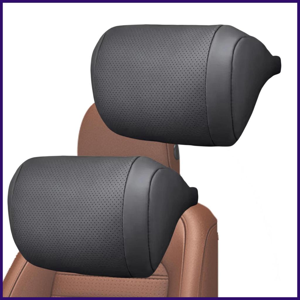 หมอนรองศีรษะรถยนต์ 2 ชิ้นหนัง PU Breathable Universal Cushion รถคอหมอนสําหรับ RV Sedan boivn