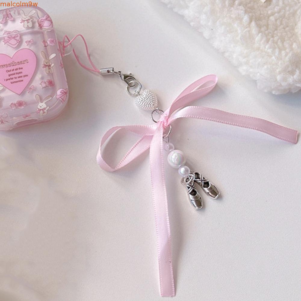SCOPE Y2K Phone Chain, Y2K Pink Hairball Mobile Phone Lanyard, Phone Accessories Bowknot Sweet Ribbo
