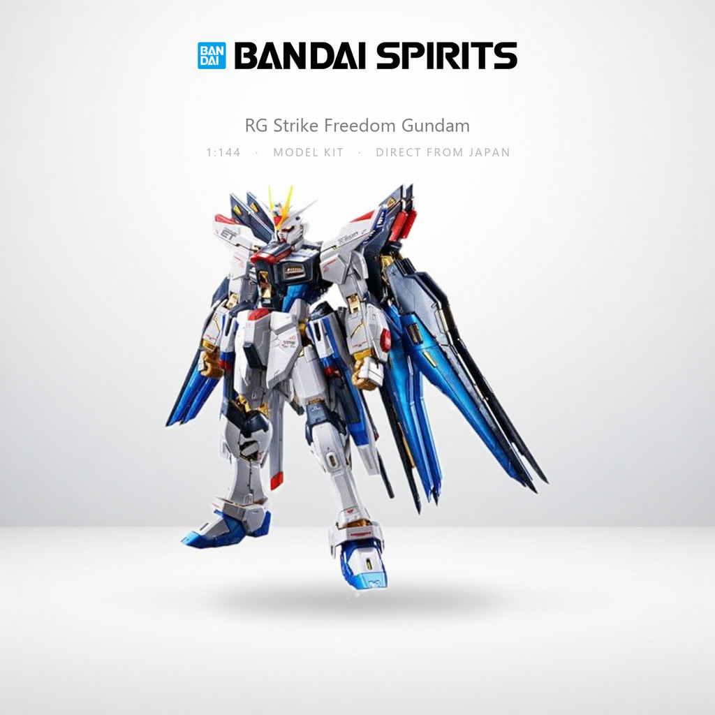 BANDAI RG 1/144 Strike Freedom Gundam [Titanium Finish] Plastic Model (Hobby Online Shop Exclusive)