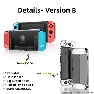เคสป้องกันสวิตช์ Dockable สําหรับสวิตช์ 1/ 2/ OLED [สต็อกในพื้นที่] ป้องกันรอยขีดข่วนดีไซน์บางพิเศษ