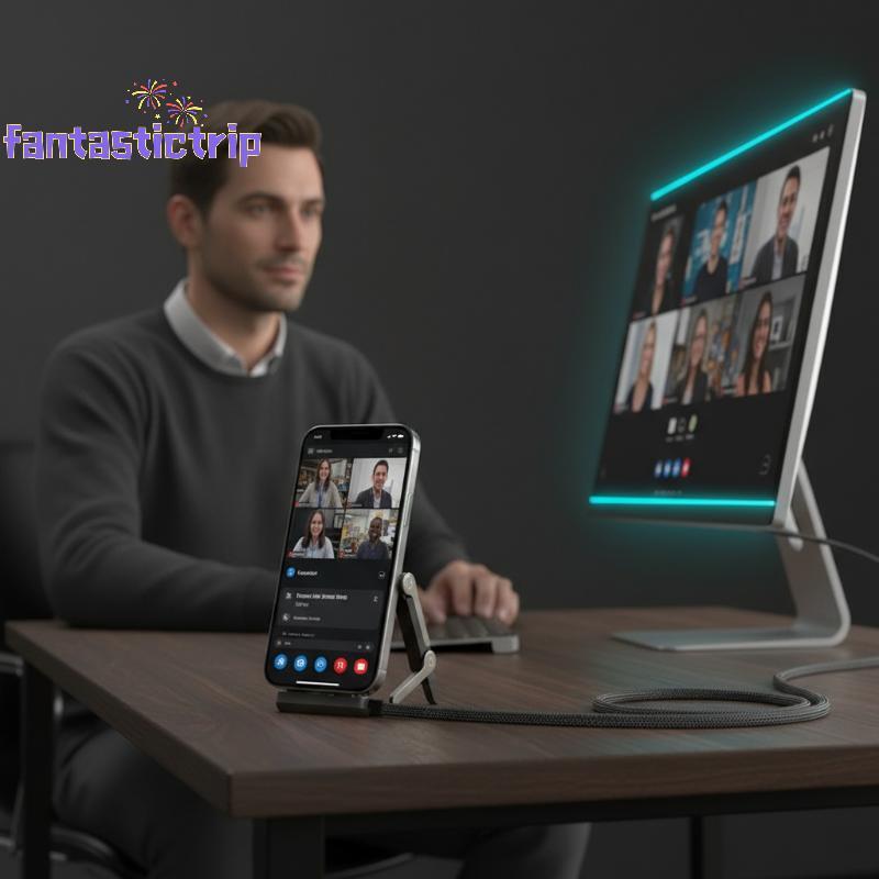 [FantastictripV] 240W Type C สายชาร์จเร็วขาตั้งโทรศัพท์แบบพับได้ 2 in 1 Data Cord สําหรับ Travel Sch