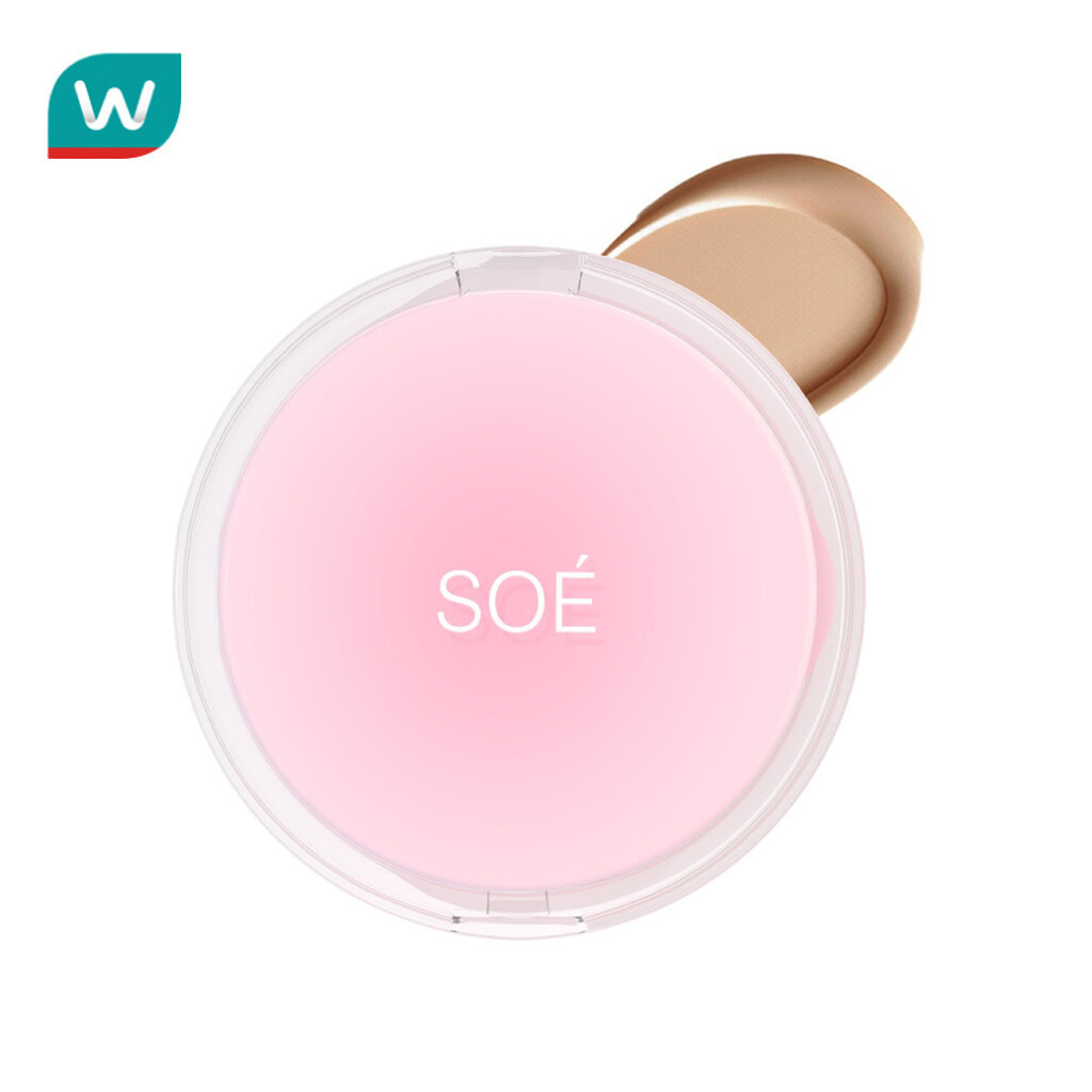 SOE โซเอ้ สเตย์ ล็อก แอร์ แมตต์ คุชชั่น SPF42 PA+++ 15ก. 04 ซินนามอน แทน