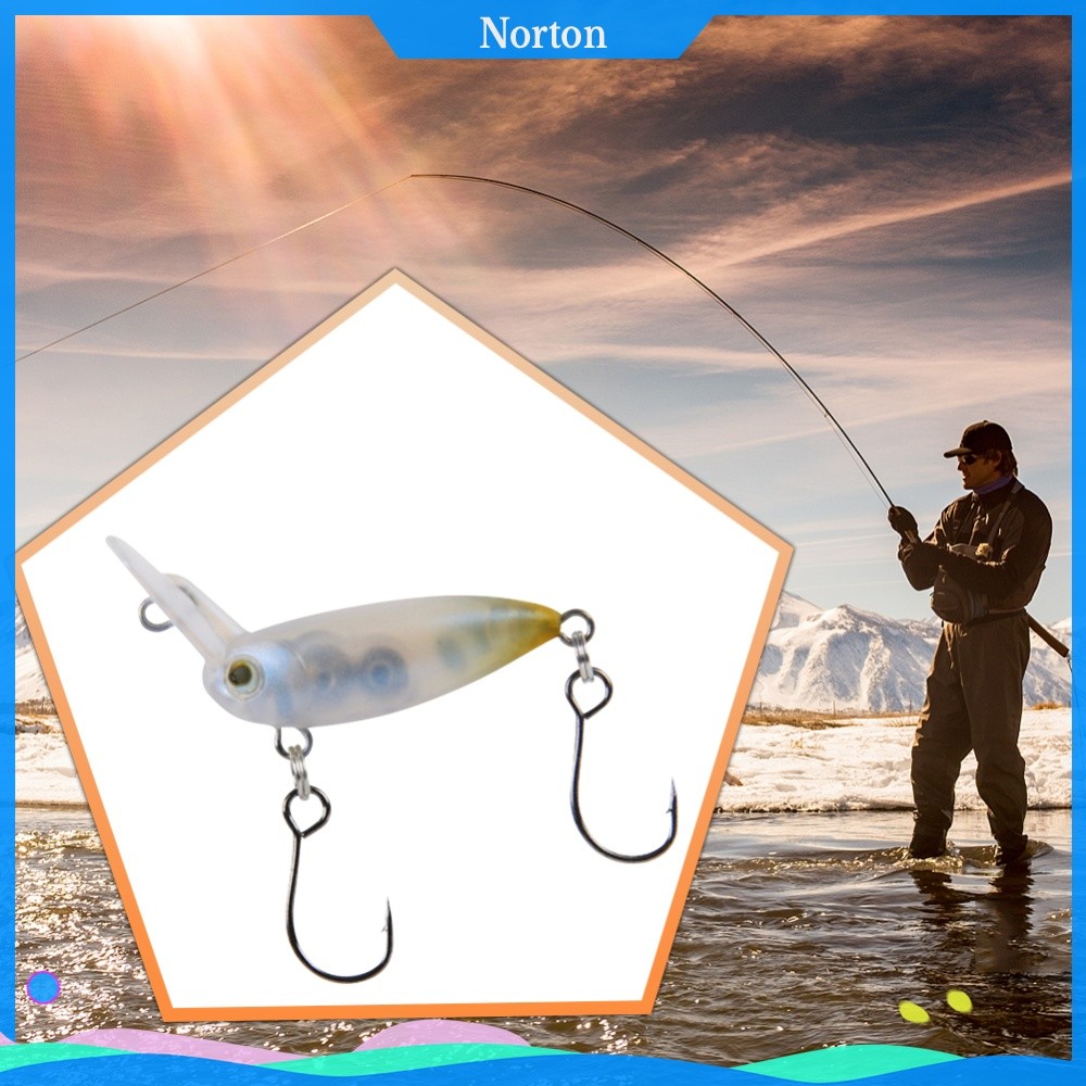 ❦HW Angling Lures 37 มม.2.8g Crankbait รูปแบบปลาที่สมจริงสําหรับตกปลา Pike และเบส