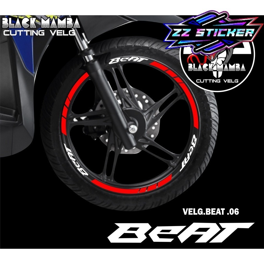 Beat Rim Cutting Sticker - Honda Beat 06 Tyre/Velg Variation Strip Sticker