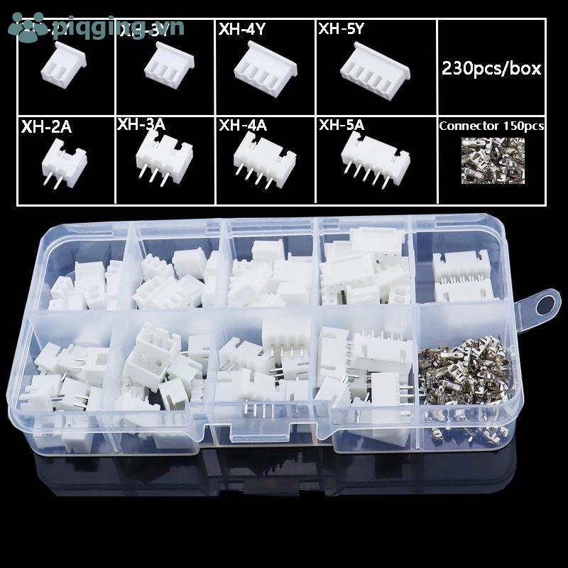 Piqging 230 ชิ้น XH2.54 PH2.0 2-5 พิน JST Connector Kit พร้อมตัวปรับสายไฟ VN