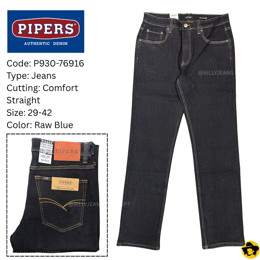 PIPERS Brand Men Comfort Straight Strechable Jeans (P930-76916)