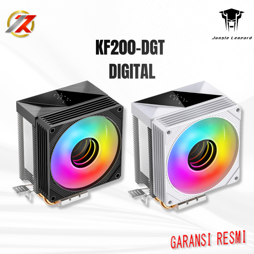 JUNGLE LEOPARD KF200-DGT DIGITAL AUTO RGB RAINBOW BLACK CPU Cooler (Intel/AMD)