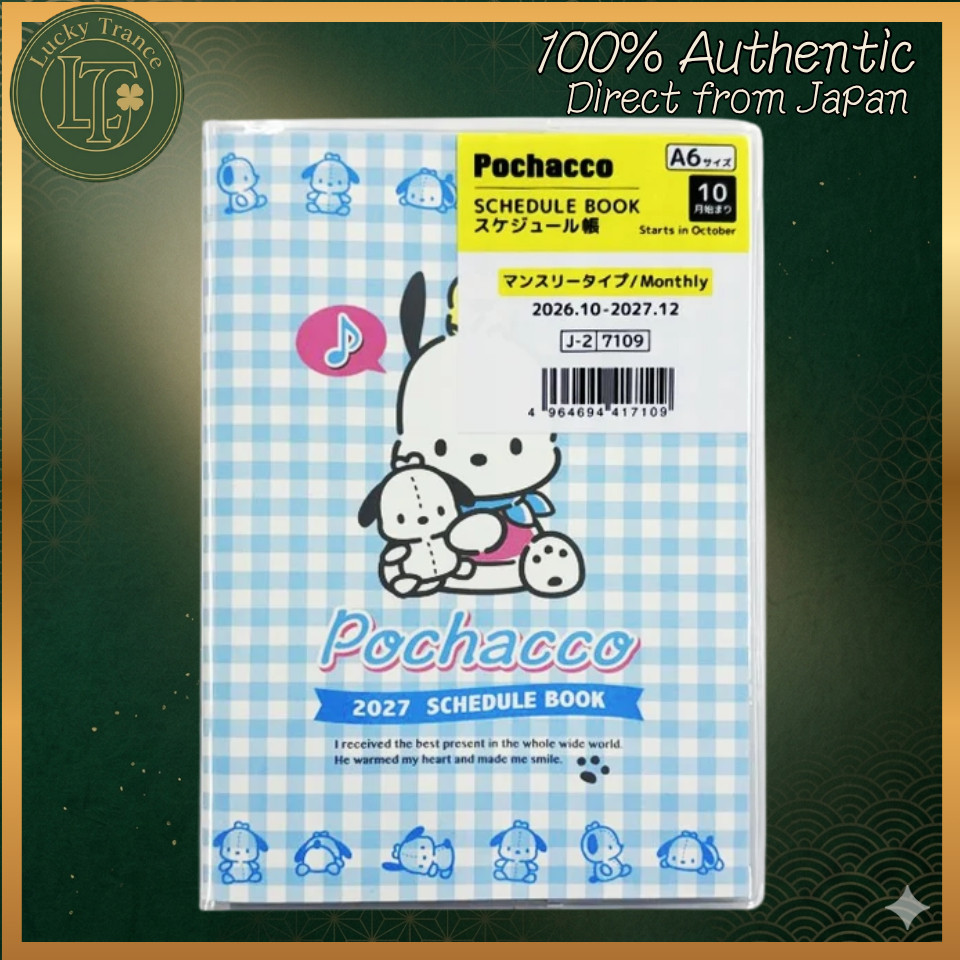 DAISO Pochacco A6 Monthly Planner Oct 2026-Dec 2027 10.8×15.5cm Schedule Book