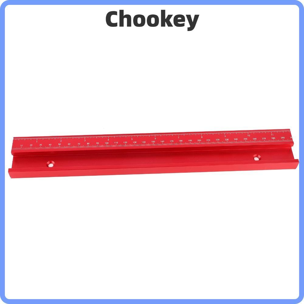 CHOOKMY Miter Track Jig, 45 ประเภทอลูมิเนียมงานไม้ T-Track,ที่มีประสิทธิภาพ 300 มม.ความยาว Push Hand