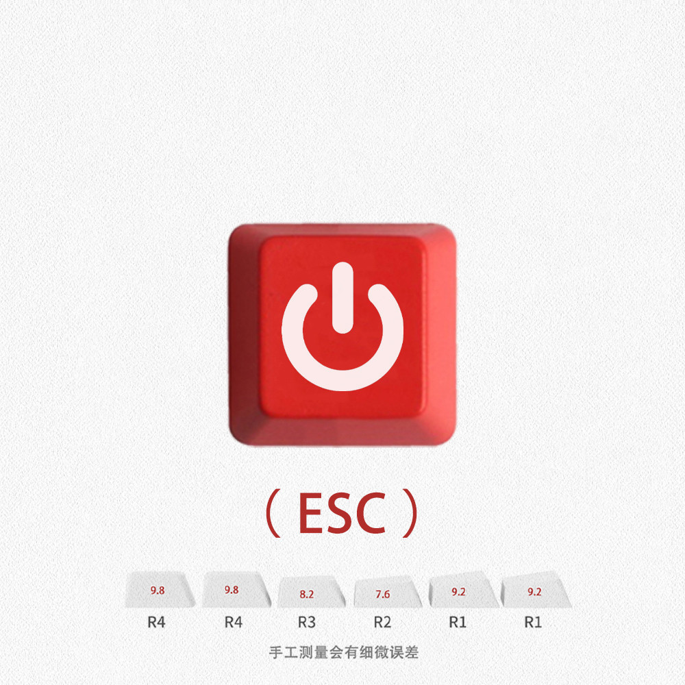 Esc Red Switch Keycap R4 Single Red Unique Creative Keyboard Cap ปุ่มระเหิด pbt Original Factory ควา