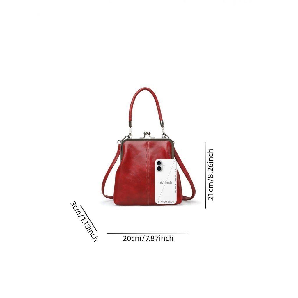 ยุโรปและสไตล์อเมริกันRetroUniqueน้ําหนักเบาClaspCrossbodyPurse,คุณภาพสูงNicheกระเป๋าแฟชั่น,เหมาะสําห
