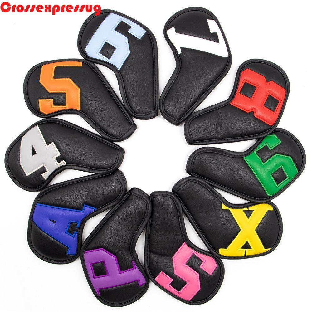 VORTEX Golf Iron Covers Golf Fan Supplies หนัง PU 6 Clers 10 ชิ้น Golfer ของขวัญ High-end Golf Wedge