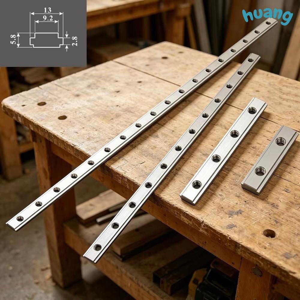 LONNG Miter Track Jig, 19 T-Slot อลูมิเนียม T-Slot คู่มือ Rail, Precision Fixture Slot M6 Double Gro