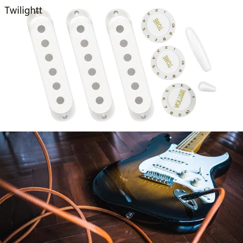 WILI Single Coil Pickup Cover กีตาร์ไฟฟ้า Pickup Cover Guitar Pickup Holder Case 1 เล่ม 2 Tone Knob 