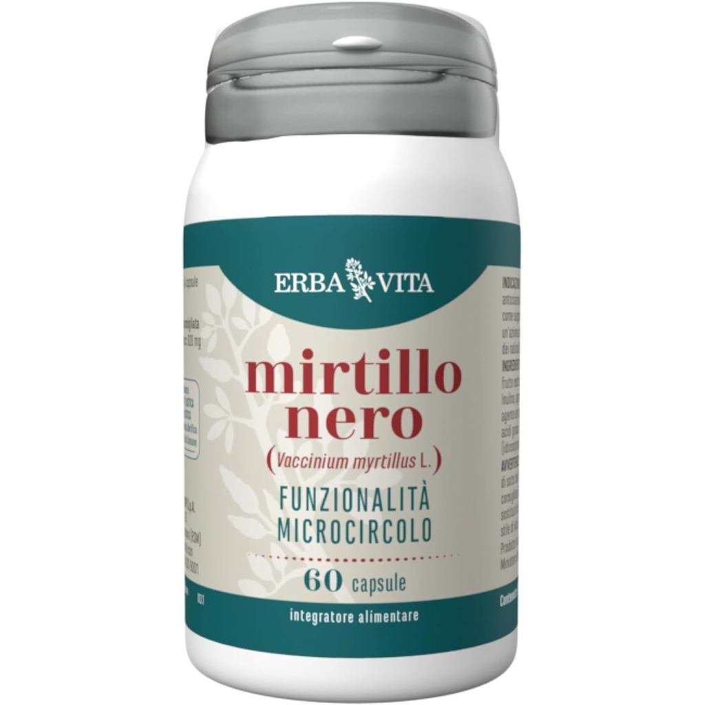 ERBA VITA Black Blueberry Diet อาหารเสริม-60 แคปซูล-แหล่ง Anthocyanin ธรรมชาติ