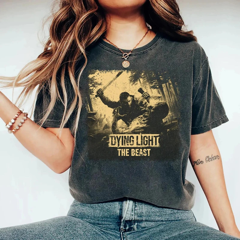 พร้อมส่ง ✅ เสื้อ Dying Light The Beast เสื้อเกมสยองขวัญ เสื้อซอมบี้เอาตัวรอด ลายกราฟิก คอกลม แขนสั้น