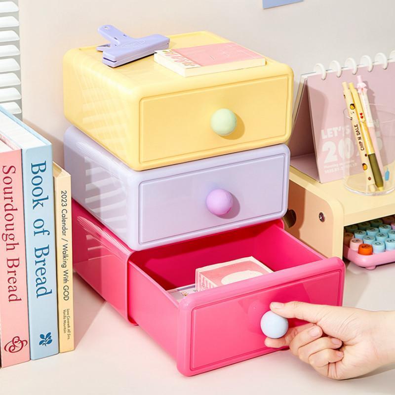 Newsmallbrains เดสก์ท็อปที่มีสีสันลิ้นชักสําหรับ Streamlined Home Office Storage Solutions NSB