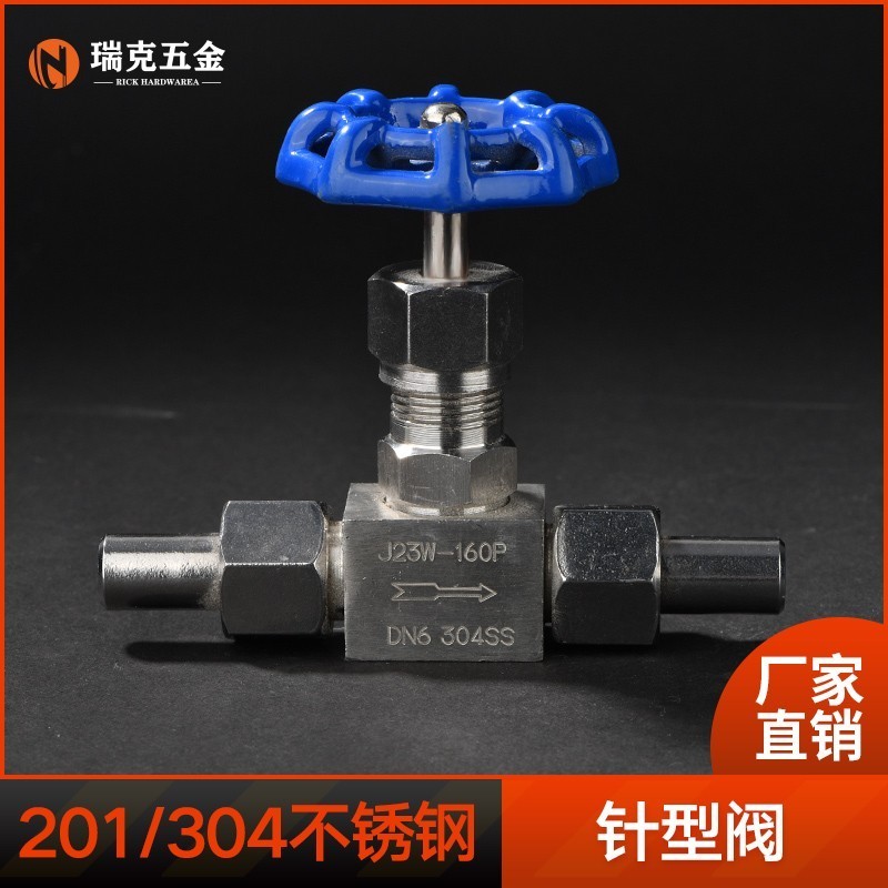 วาล์วเข็มเชื่อมแรงดันสูงสแตนเลส 304 เกลียวใน J21W/J23W-160P/64P ขนาด 1/2 นิ้ว DN20