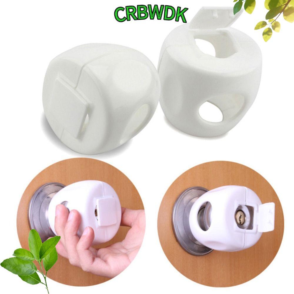 CRBWDK Baby Safety Door Knob Cover, PP Childproof Door Knob Child Proof Cover, Round Reusable White 