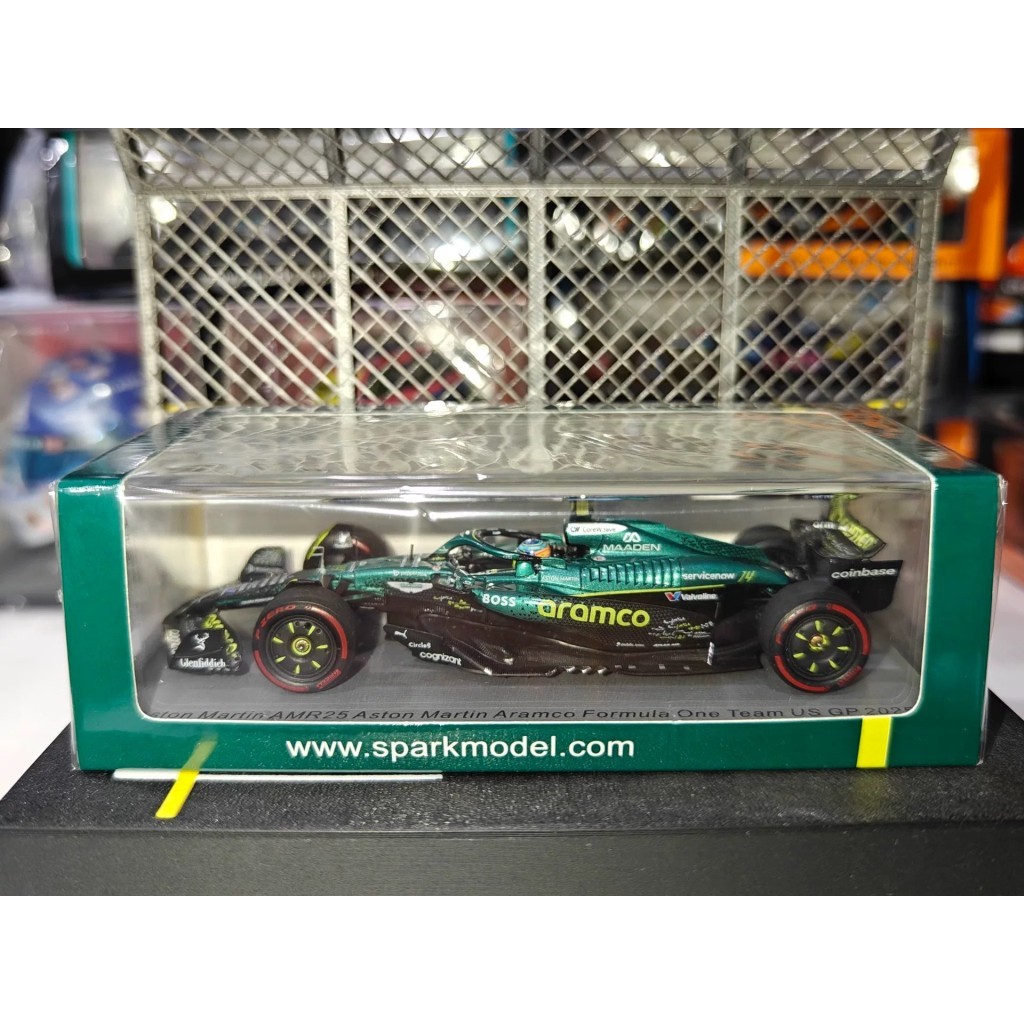 Alonzo ยี่ห้อใหม่ยังไม่ได้เปิด F1 รุ่น Aston Martin Fleet AMR25 Racing Car F12025 Racing Season Amer